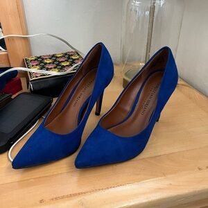 Gianvito Rossi Blue Suede Women's Heels